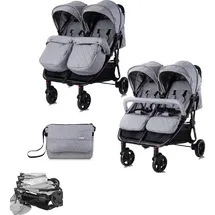 Lorelli Zwillingskinderwagen hellgrau