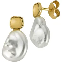 Firetti Paar Ohrstecker »Schmuck Geschenk Gold 333 Ohrschmuck Ohrringe Perlen«, Made in Germany - mit Keshi-Zuchtperle