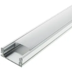 2m Aluprofile Alu Schiene Leiste Profil LED Kanal Deckenanbringung für LED Strip Profil mit Milchglas Abdeckung