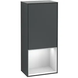 Villeroy & Boch Villeroy und Boch Finion Seitenschrank F550MTHG 41,8x93,6x27cm, rechts, Regal unten White Matt, Midnight Blue Matt Lacquer