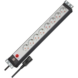 Brennenstuhl Premium-Line 8-fach + Kaltgerätestecker 3m schwarz/lichtgrau
