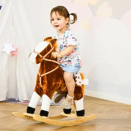 Homcom Schaukelpony braun