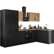 BASIC by Balculina Winkelküche L-Form 300 cm schwarz