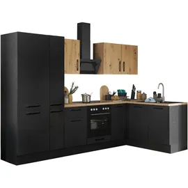 BASIC by Balculina Winkelküche L-Form 300 cm schwarz