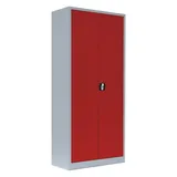 Lüllmann Steelboxx Aktenschrank 180x80x38,3 cm grau/rot