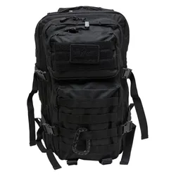 Rucksack BRANDIT "Brandit US Assault Pack Large", Gr. one size, schwarz, Polyester, Rucksäcke