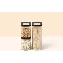 Mepal Modula Vorratsdose schwarz 20 x 10 x 10 cm 2000 ml 4-teiliges Set