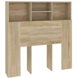 vidaXL Bett-Kopfteil mit Ablagen Sonoma-Eiche 100x19x103,5 cm