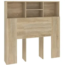 vidaXL Bett-Kopfteil mit Ablagen Sonoma-Eiche 100x19x103,5 cm