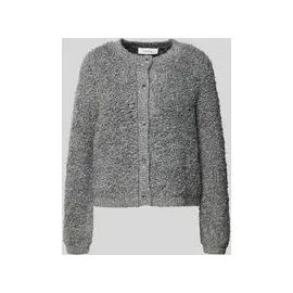 Comma, comma Strickjacke mit Knopfleiste, Anthrazit, 36