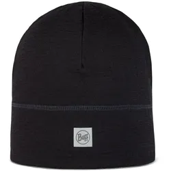 BUFF Merinowolle Mütze Lightweight solid black