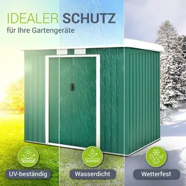 Juskys Geräteschuppen M 2,13 x 1,3 m dunkelgrün