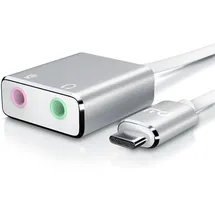 Primewire Externe Soundkarte USB C, USB Typ C auf Klinke 3,5mm, Kopfhörer Adapter, Audio zu USB Adapter, DAC, kompatibel mit Samsung, Huawei UVM.