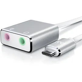 Primewire Externe Soundkarte USB C, USB Typ C auf Klinke 3,5mm, Kopfhörer Adapter, Audio zu USB Adapter, DAC, kompatibel mit Samsung, Huawei UVM.