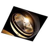 QAZQA Einbaupunkt schwarz 1-Licht GU10 AR111 Trimless - Oneon