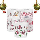 5 Stück Toilettenpapier Weihnachten,Weihnachts Toilettenpapier,Lustige Weihnachten toilettenpapier,Klopapier Weihnachten,Muster Klopapier,für Badezimmer,WC,Dinner Servietten