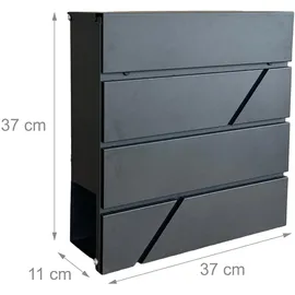 Relaxdays schwarz inkl. Zeitungsfach