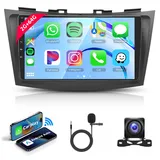 2G+64G Wireless Carplay Android 13 Autoradio 2 Din für Suzuki Swift 2011-2017 Suzuki Ertiga 2012-2017 9 Zoll Autoradio mit Android Auto Navi GPS WiFi Mirror Link Bluetooth FM/RDS/EQ/SWC Rückfahrkamera