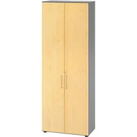 Hammerbacher Hammerbacher, Aktenschrank, Regal/Türen 6OH 968T6 Graphit/Ahorn-V968T6/G/3/BS