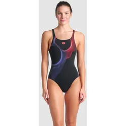 Badeanzug Damen arena Ripples U-Back - Black-black - 34