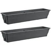 Buri Balkonkasten 100 x 25 x 25 cm Anthrazit