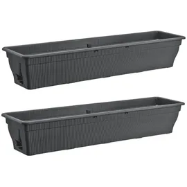 Buri Balkonkasten 100 x 25 x 25 cm Anthrazit