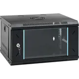 vidaXL 6HE Wandmontierter Netzwerkschrank 19" IP20 53x40x30 cm