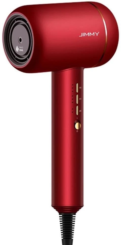 Jimmy F6 Haartrockner Föhn 1800W elektrisch tragbar Negativ-Ionen-Lärmreduzierung : Farbe - Rot