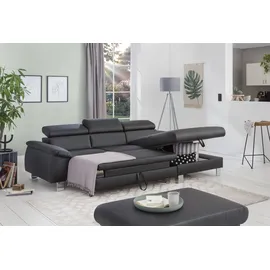 Cotta Ecksofa - schwarz - Liegefunktion - Recamiere rechts
