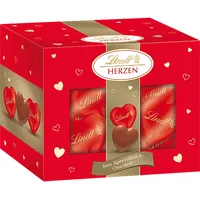 Lindt Schokolade | Vollmilch Herzen | 340 g | Herzen aus feiner Vollmilchschokolade im Herz Design | Schokolade-Geschenk zum Valentinstag