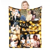 Personalisierte Decke Mit Foto,Fotodecke Mit Eigenem Foto,Worten Bild Collage Individuelle Decken, Geburtstags-Souvenir-Geschenke Personalisierte Decke für Vater, Mutter, Kinder, Hunde, Freunde