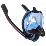 MKHFP Schnorchelausrüstung, Erwachsene Tauchmaske Vollgesichts-Antibeschlag-Schnorchelmaske Kinderschwimmen Unterwasser-Atemschutzmaske Tauchausrüstung(Blue,L/XL)