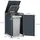 ML-Design Mülltonnenbox 1er für 1 Tonne, 240L, 68x80x116,3 cm, Anthrazit, Stahl,