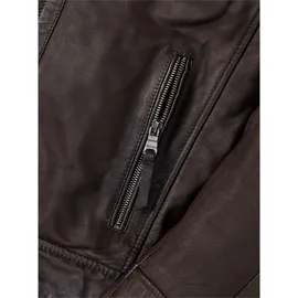 Ross & Cole Lederjacke Dunkelbraun 56