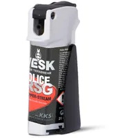 Pfefferspray Pocket VESK Police RSG 20 ml Weitstrahl extrem stark - Sprühkopf mit Flip-Top-Deckel - hochwertiges diskretes Gehäuse mit Clip - austauschbare Nachfülldose - Reichweite 6m (Weiß)