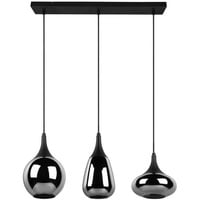 Trio Pendelleuchte Lumina 3-flammig Schwarz Matt 68,8 cm x 19,5 cm