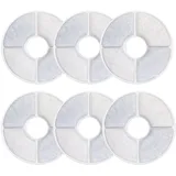 KOMUNJ 6 Stück Katzenbrunnen Filter für Trinkbrunnen für Katze, Runde Ersatzfilter für Hunde-/Katzentränken mit Aktivkohle