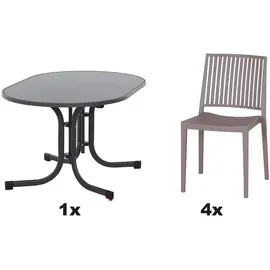 Siena Garden Urban Lights Set 5-tlg. Taupe/Anthrazit