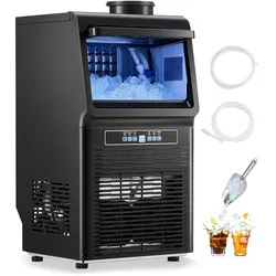 VEVOR Kommerzieller Eisbereiter Freistehender Eismaschine 40,82kg/Tag LED Anzeige