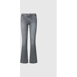 Bootcut-Jeans PEPE JEANS "BOOTCUT LW", Damen, Gr. 28, Länge 32, grau wiser wash, Denim/Jeans, Obermaterial: 99% Baumwolle, 1% Elasthan, casual, bootcut fit, Jeans