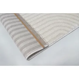 MERINOS Teppich MERINOS "Elio 6", beige (creme), B:140cm H:16mm L:200cm, Polypropylen, Teppiche, Teppich, moderner Kurzflor Teppich mit Hoch-Tief-Effekt, 3D Effekt