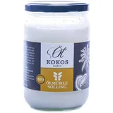 ÖLMÜHLE SOLLING - BIO Kokosöl | 100% natives Bio-Kokosnussöl | Ideal geeignet zum Braten, Backen und Frittieren, als Haut-& Haarpflege sowie für Hunde und Katzen | Inhalt: 500 ml