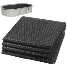 VOUNOT Pool Solarabdeckplane Rechteckig schwarz 600x400 cm