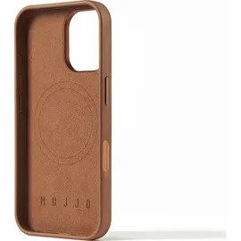 Mujjo iPhone 16 Leder Case MagSafe braun