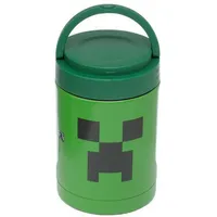 Puckator Minecraft Creeper Offizielle Lizenz wiederverwendbarer Thermobehälter isoliertes Speisegefäß/Brotzeittopf