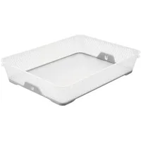 KEEEPER Stapelkörbchen grau B/H/L: ca. 26,5x7x36 cm, - Grau