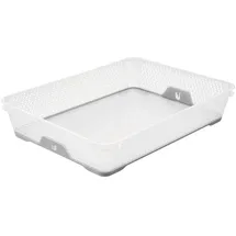 KEEEPER Stapelkörbchen grau B/H/L: ca. 26,5x7x36 cm, - Grau