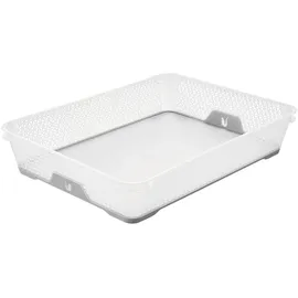 KEEEPER Stapelkörbchen grau B/H/L: ca. 26,5x7x36 cm, - Grau