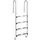 Uniprodo 4 Stufen Poolleiter 60,5 x 69,5 x 183 cm