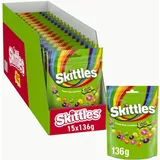 SKITTLES Crazy Sours Kaubonbons 15 x 136 g